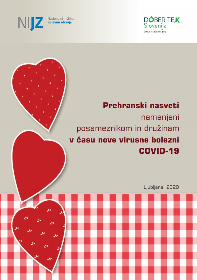 Publikacija Prehranski nasveti namenjeni posameznikom in družinam v času nove virusne bolezni COVID-19