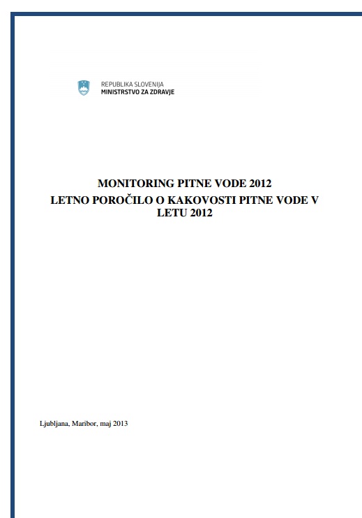 Letno poročilo o pitni vodi v Sloveniji 2012